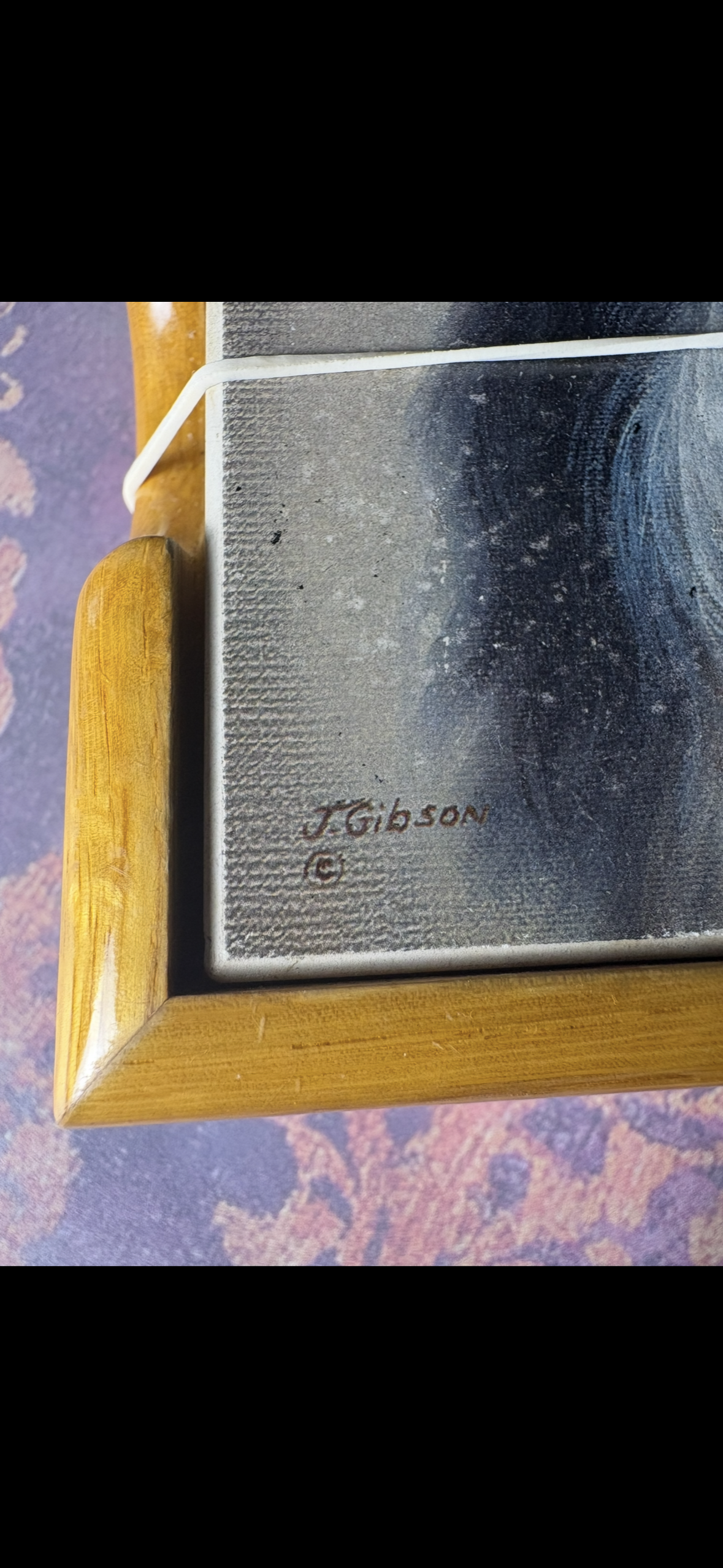 Vintage Shih Tzu Dog Coasters with Wooden Holder — Signed J. Gibson