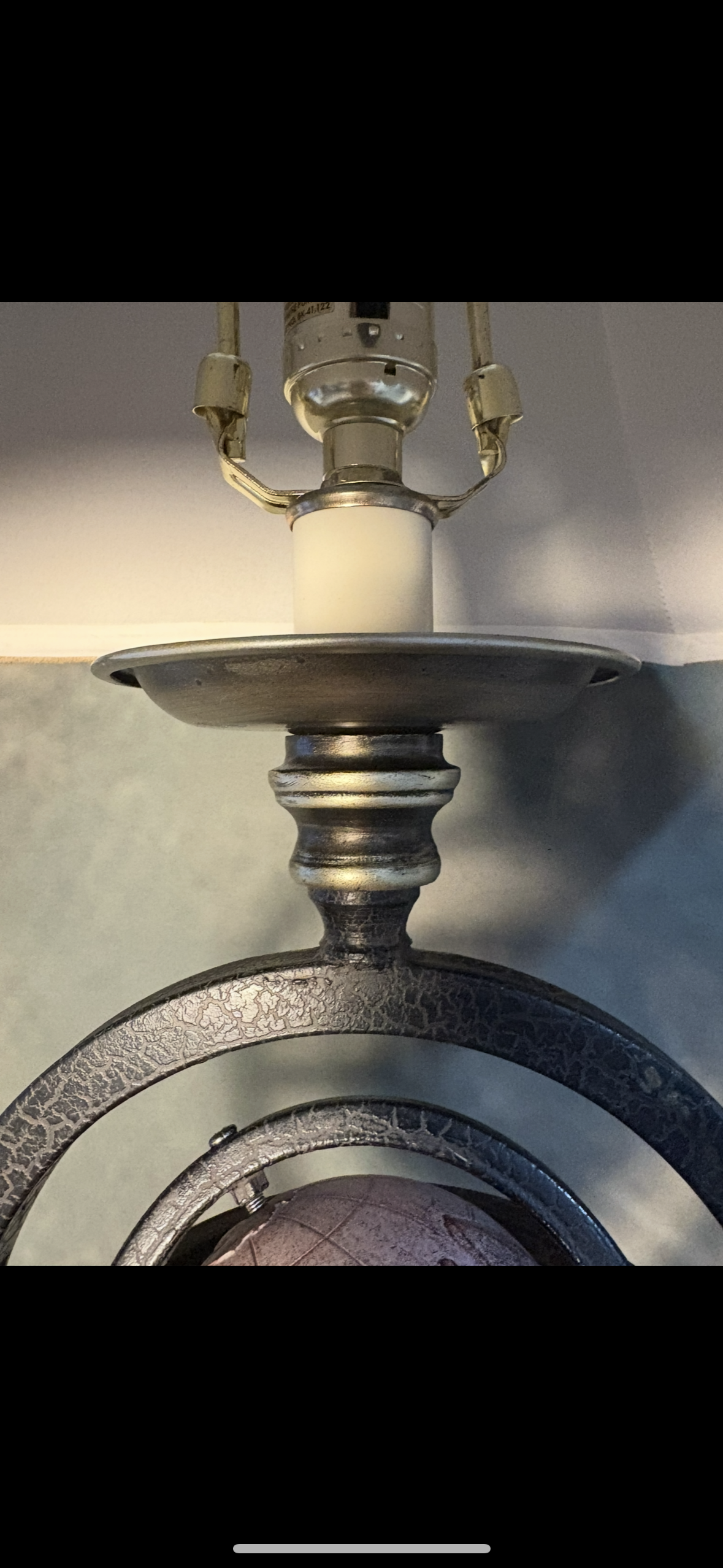 Vintage Armillary Globe Table Lamp with Beige Shade